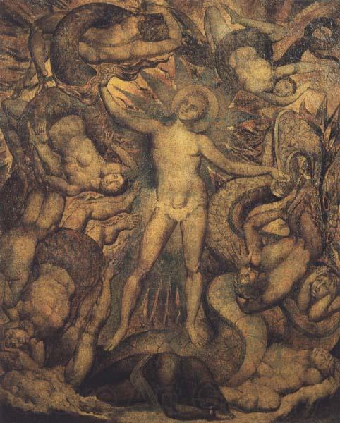 William Blake The Spiritual Form of Nelson guiding Leviathan (mk47) France oil painting art